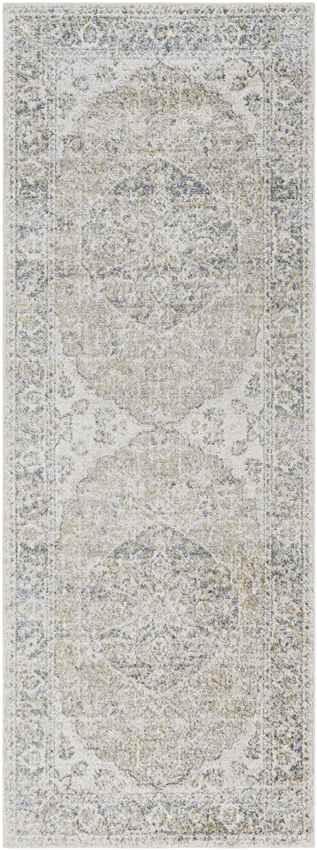 Edmonson Traditional Olive/Dark Blue Washable Area Rug