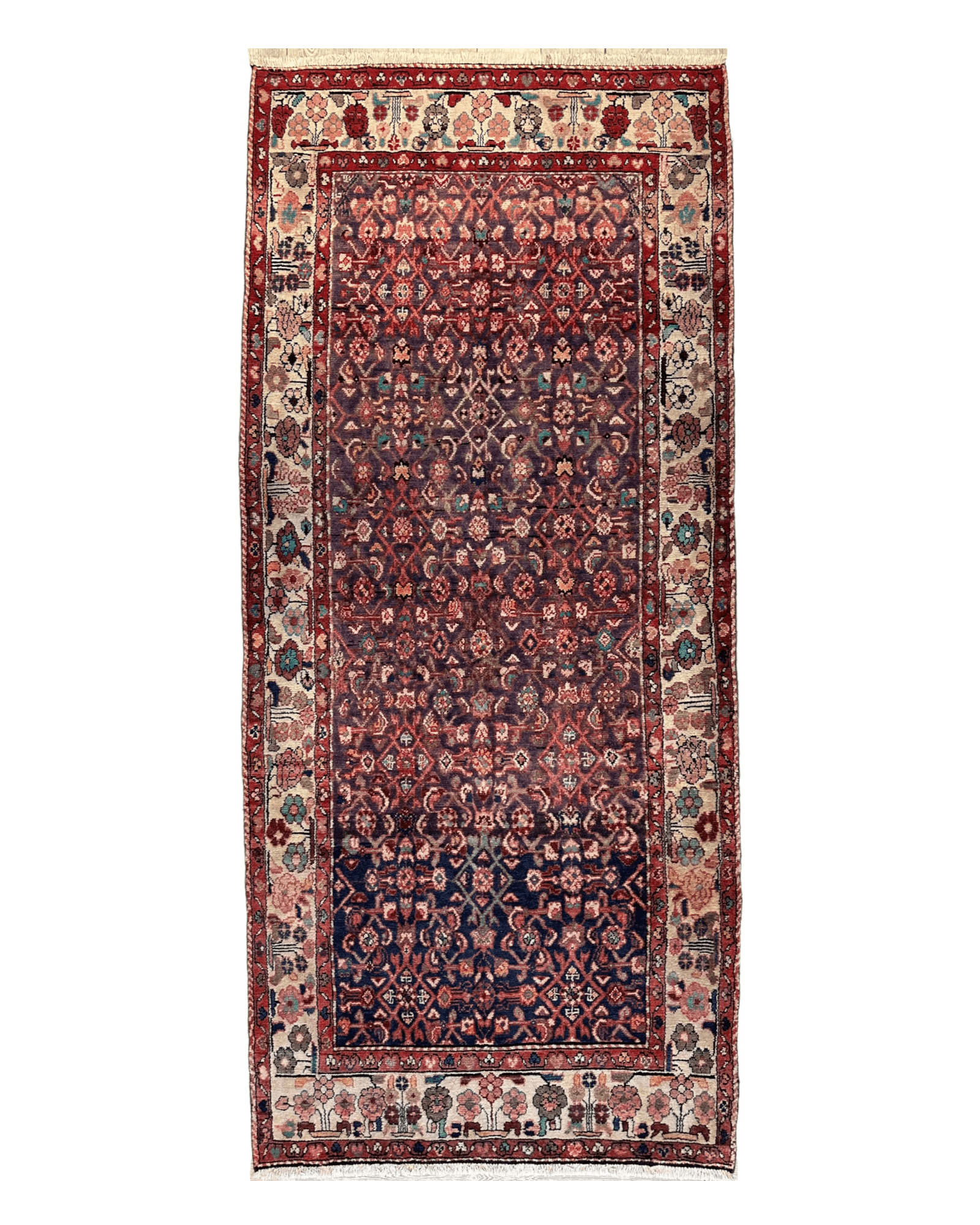 Fine Persian Borchelu Runner Rug 4’5” x 9’8”