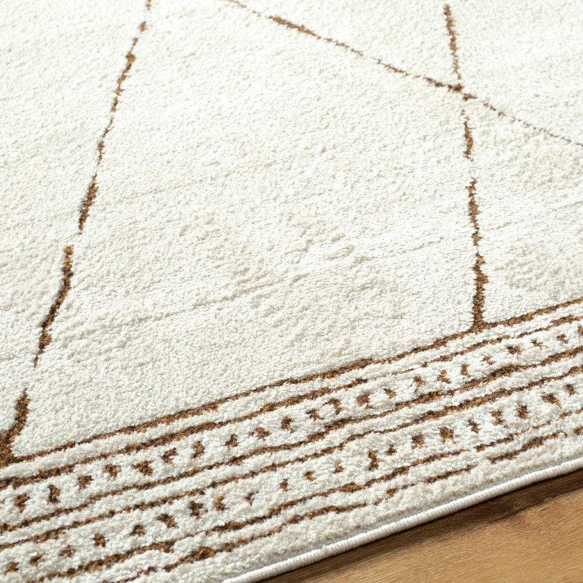 Gaetano Modern Ivory/Brown Area Rug