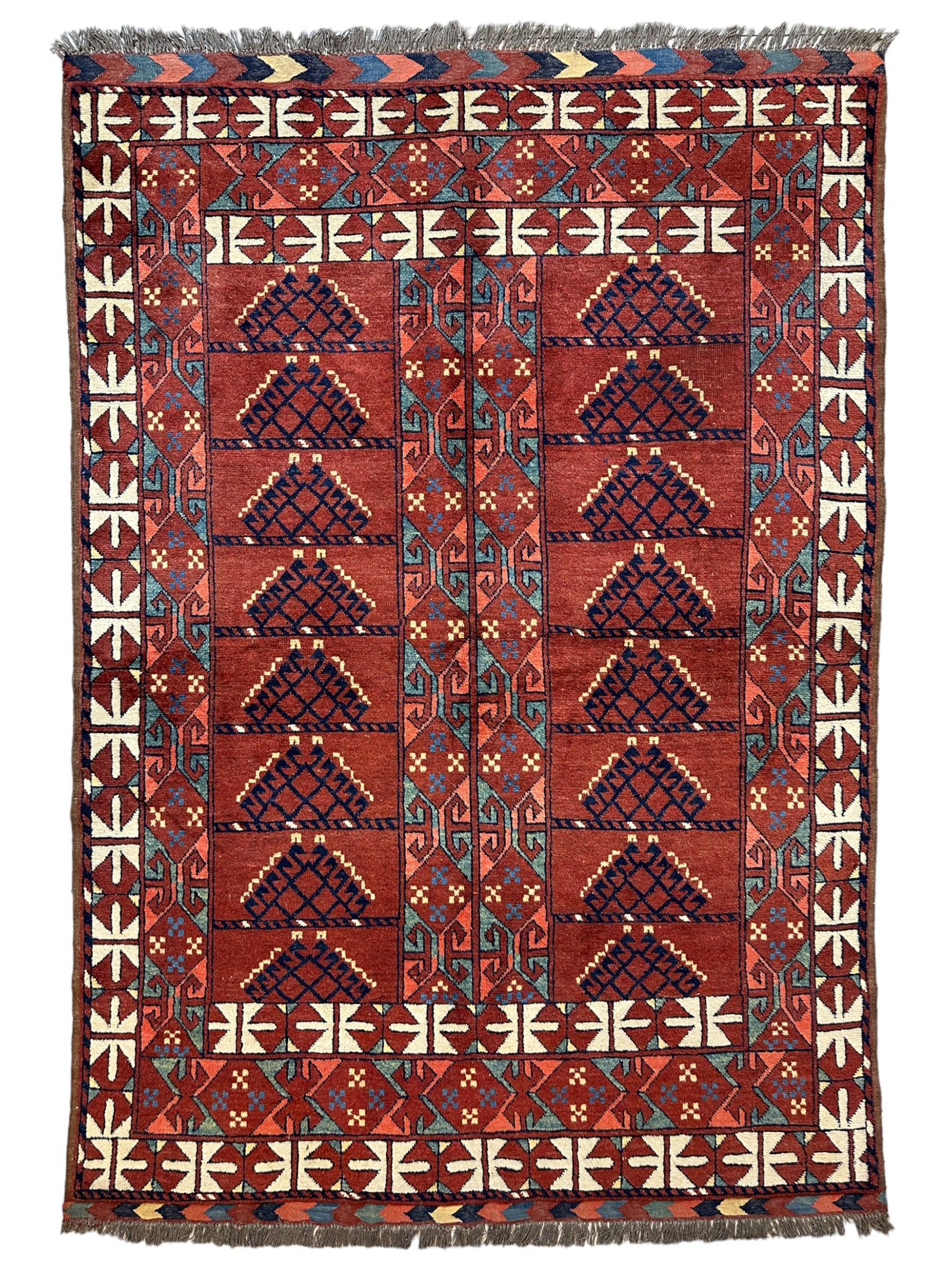 Gorgeous Vintage 1960’s Turkoman Ersari Rug 5 x 7