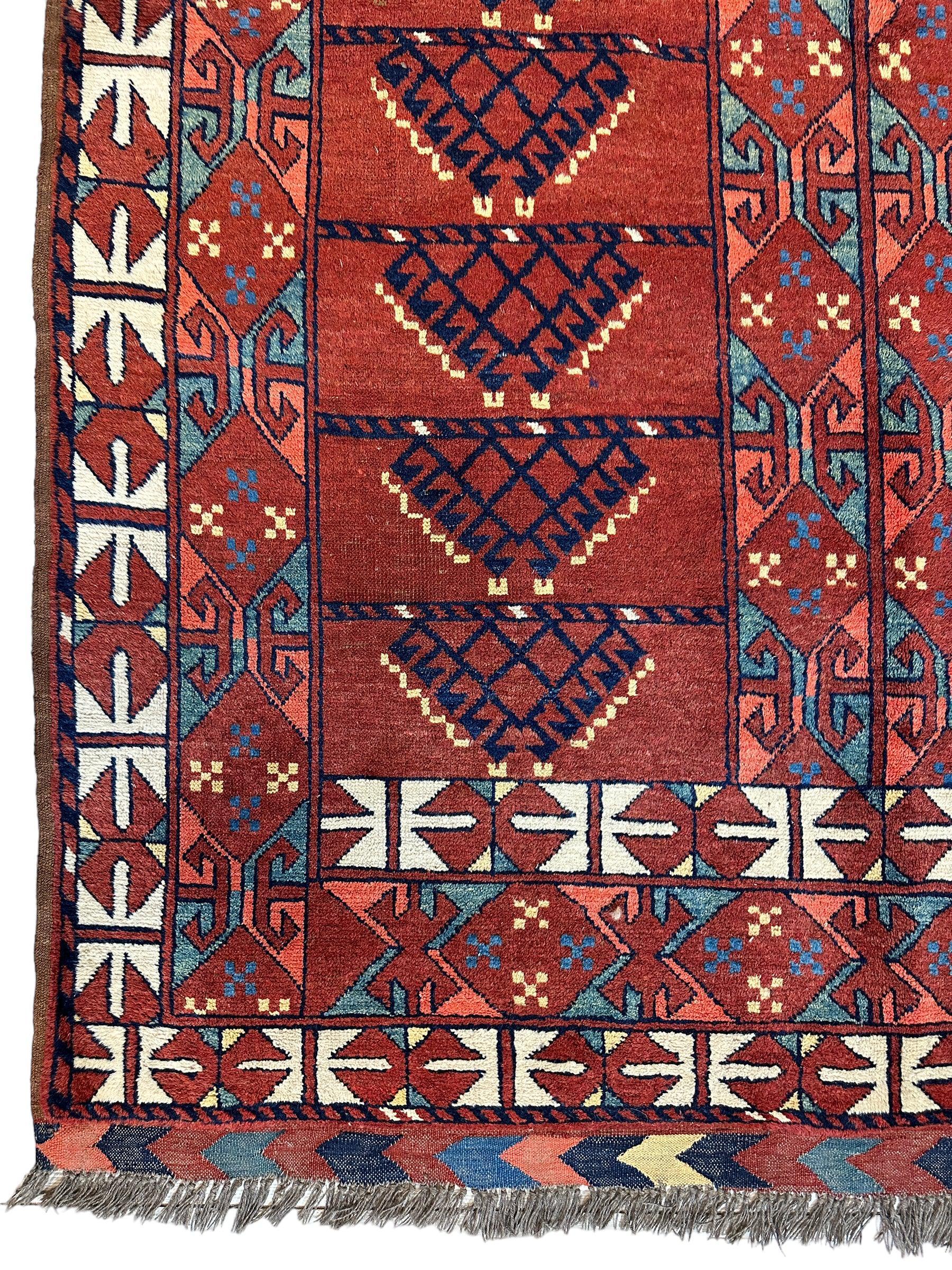Gorgeous Vintage 1960’s Turkoman Ersari Rug 5 x 7
