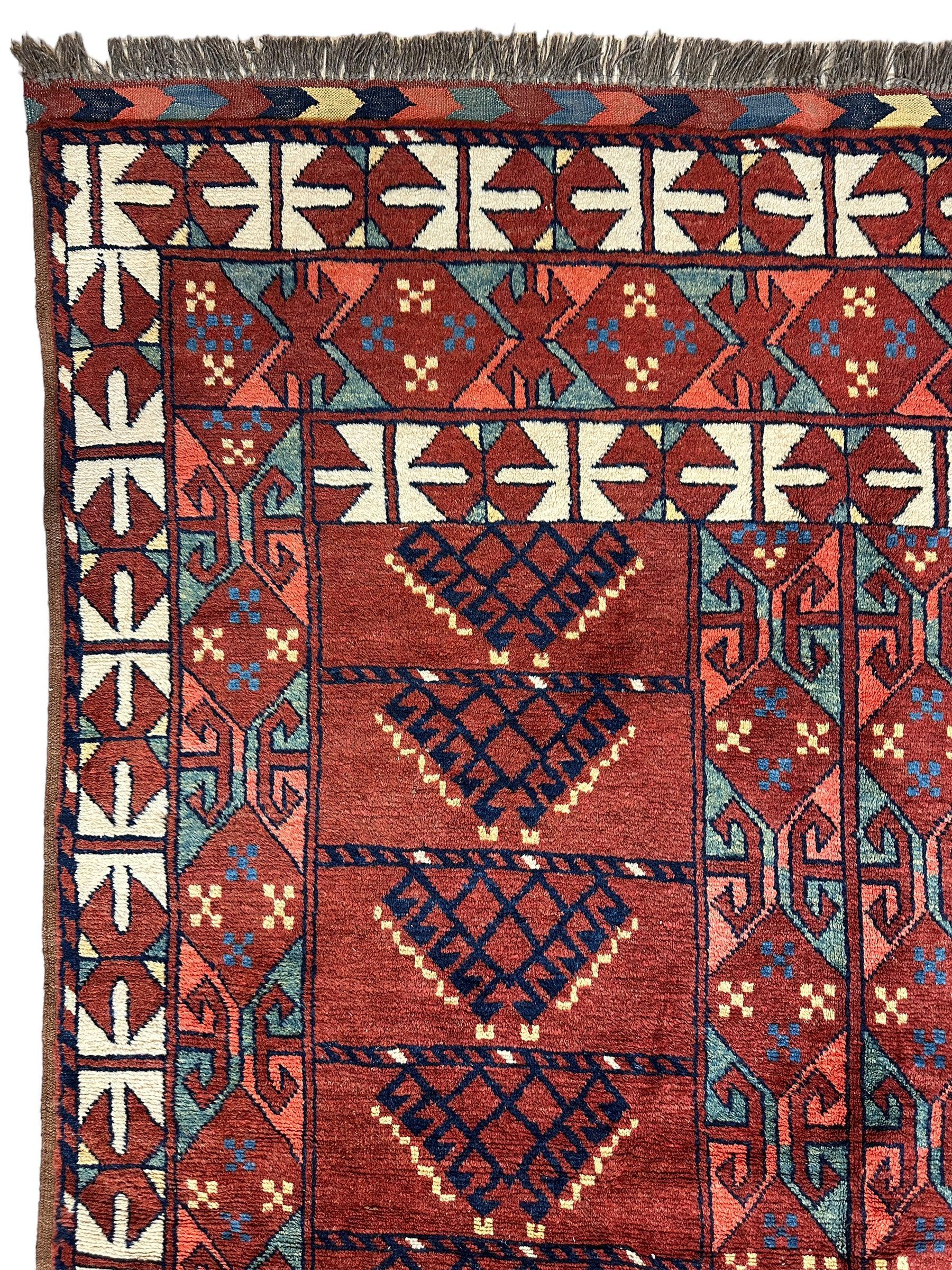 Gorgeous Vintage 1960’s Turkoman Ersari Rug 5 x 7