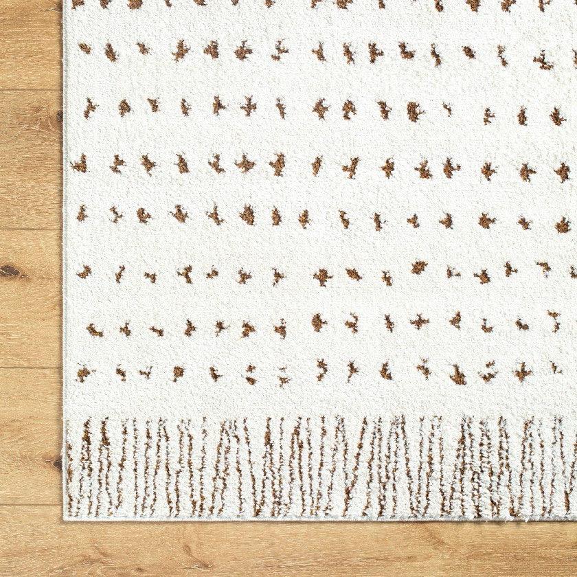 Haily Modern Ivory/Brown Area Rug