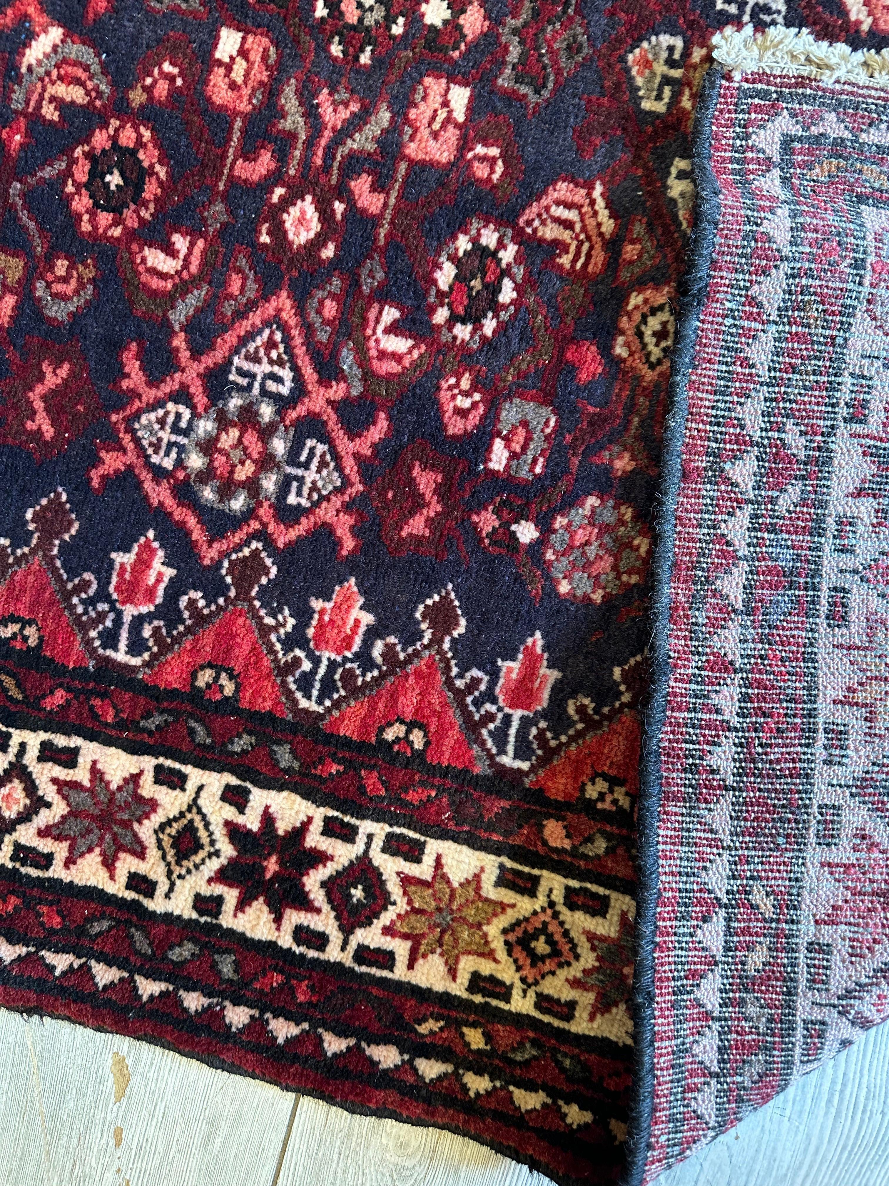 Hand-Knotted Large Persian Runner 13’9” x 3’7”