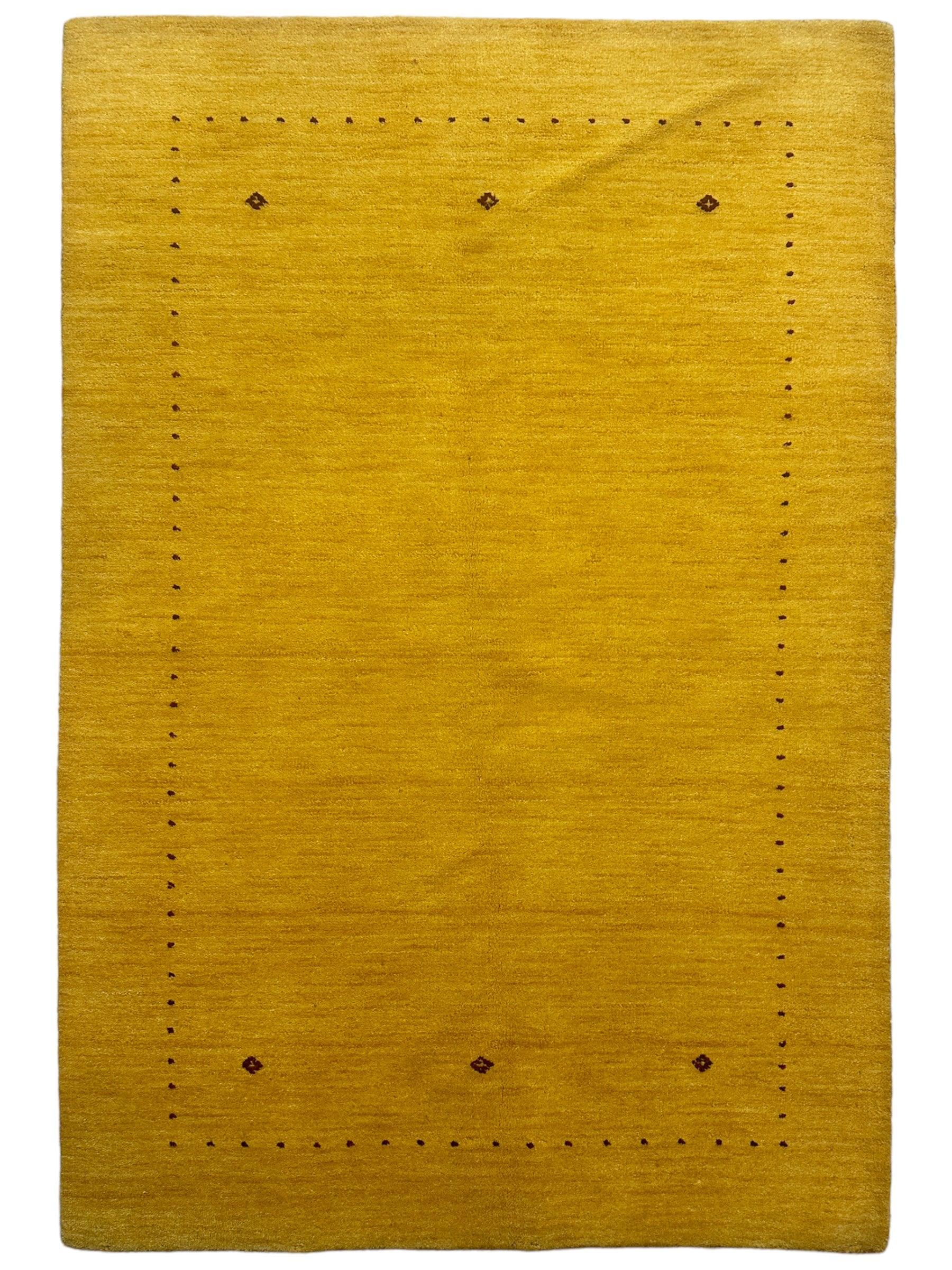 Fine Hand Knotted Indo-Gabbeh Wool Rug 4’ x 6’
