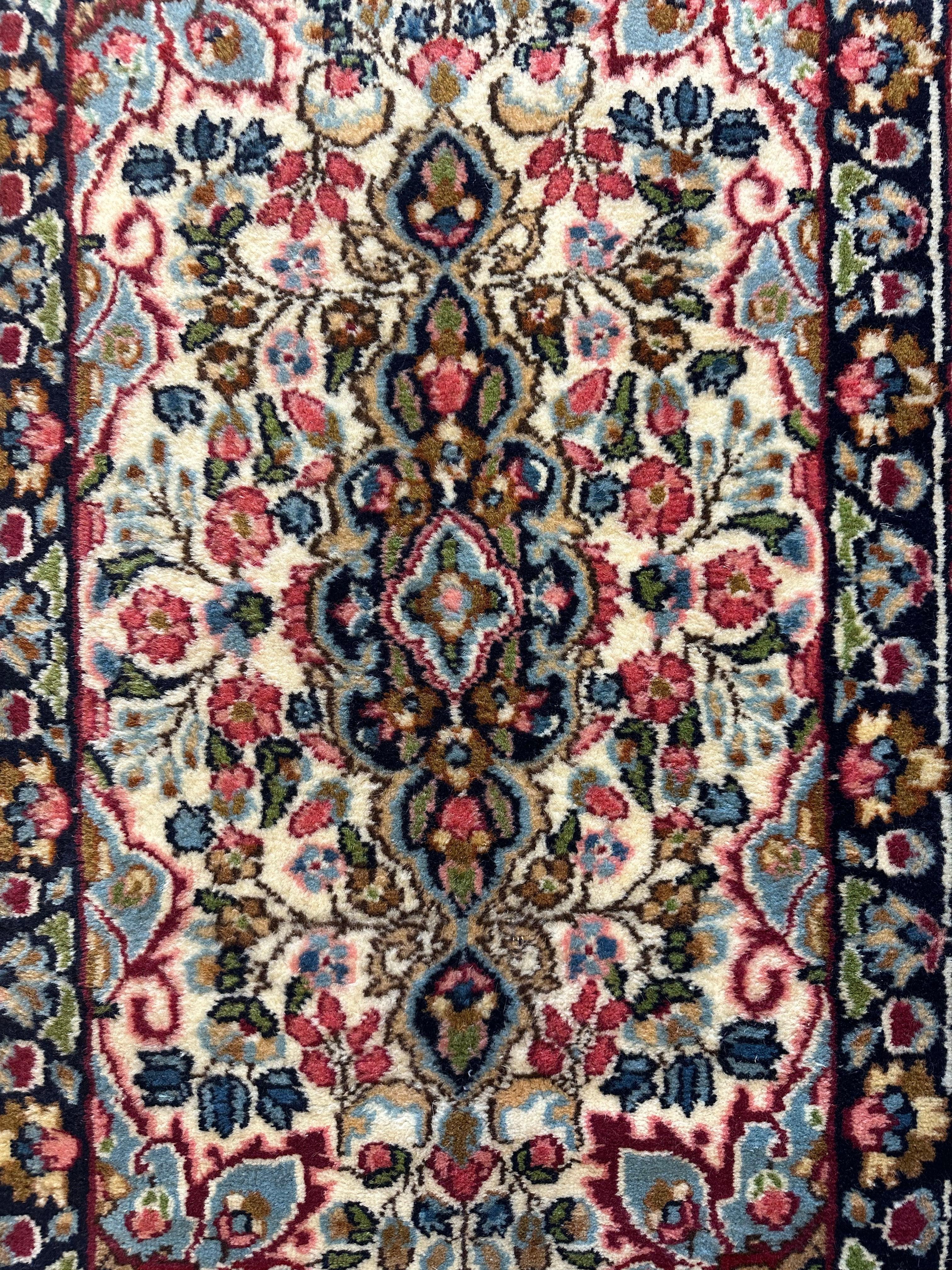 Handmade Vintage Small Kirman Rug 2’x3’8”
