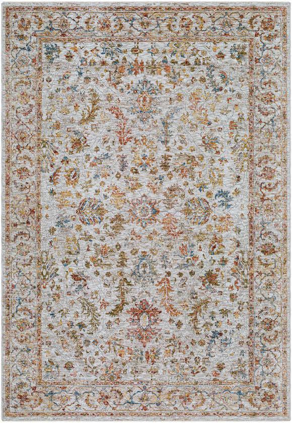 Kendrix Traditional Light Sage/Burgundy Area Rug