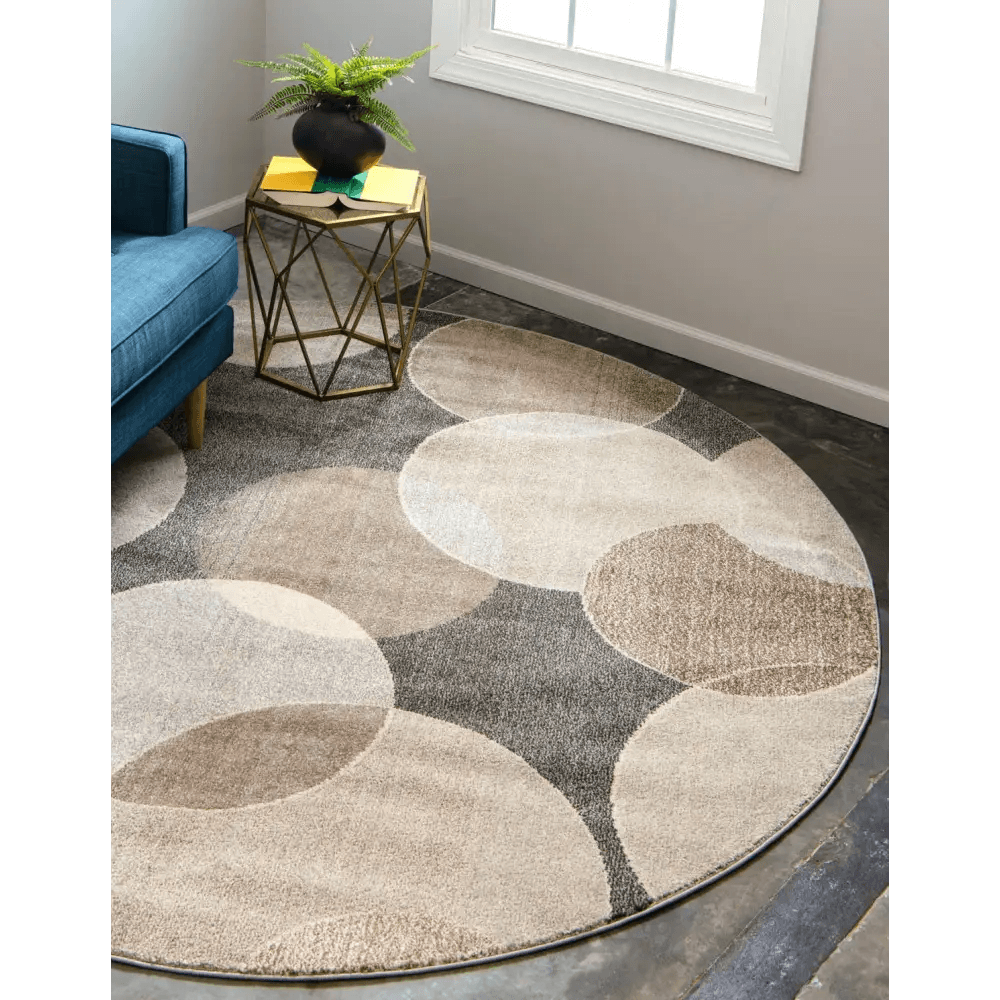 Geometric chindi trellis rug