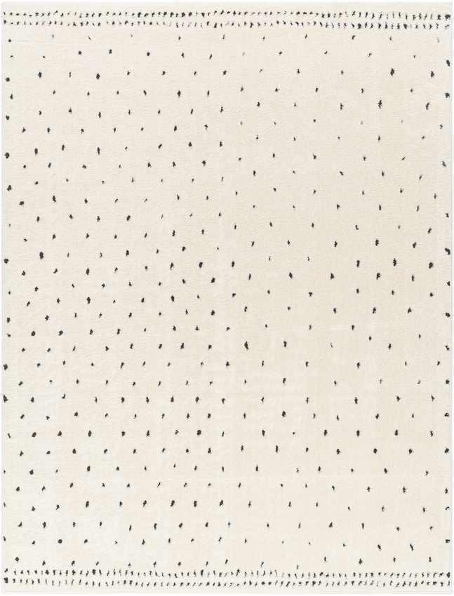 Monisha Modern Ivory/Black Area Rug