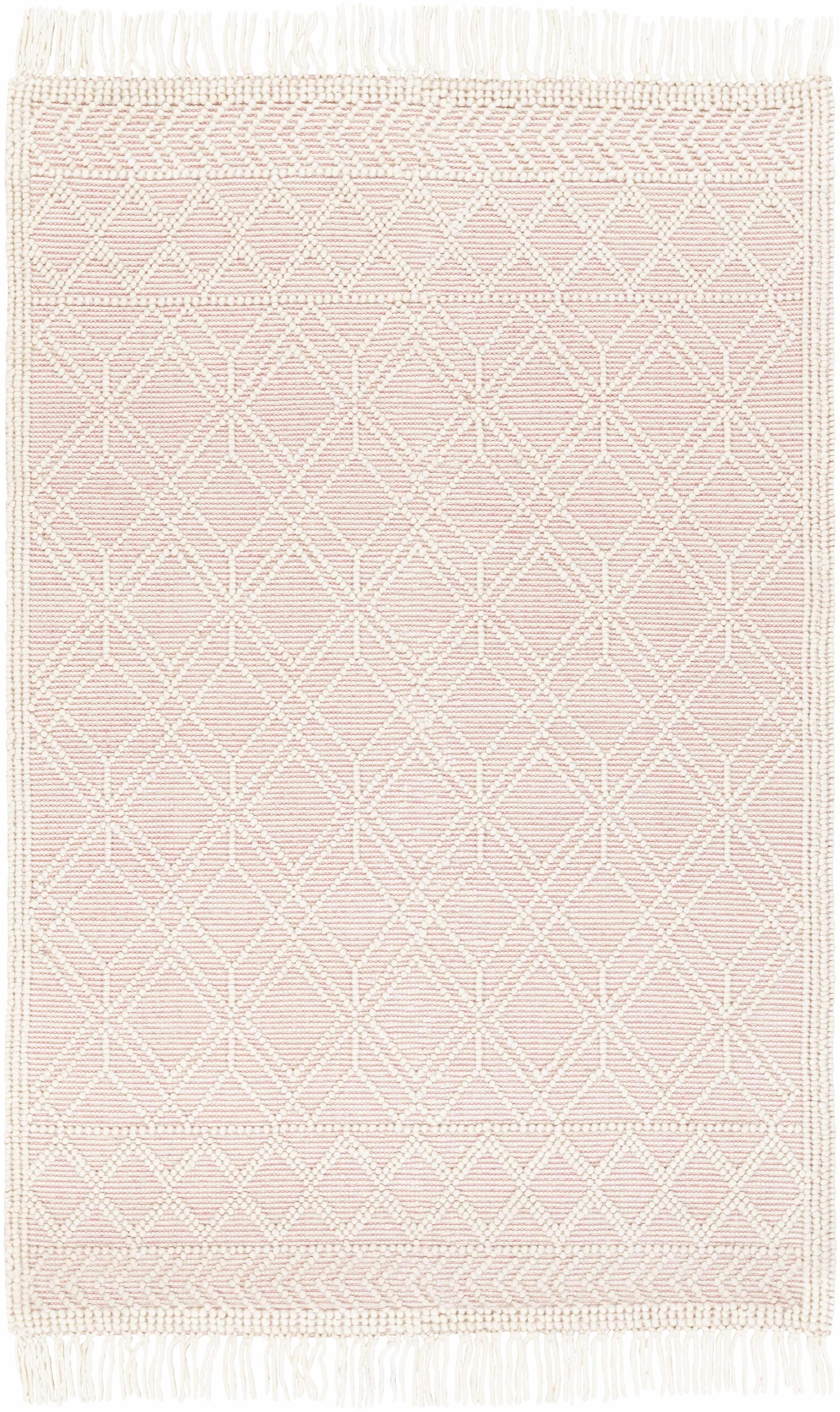 Ramsbury Pink Trellis Wool Rug