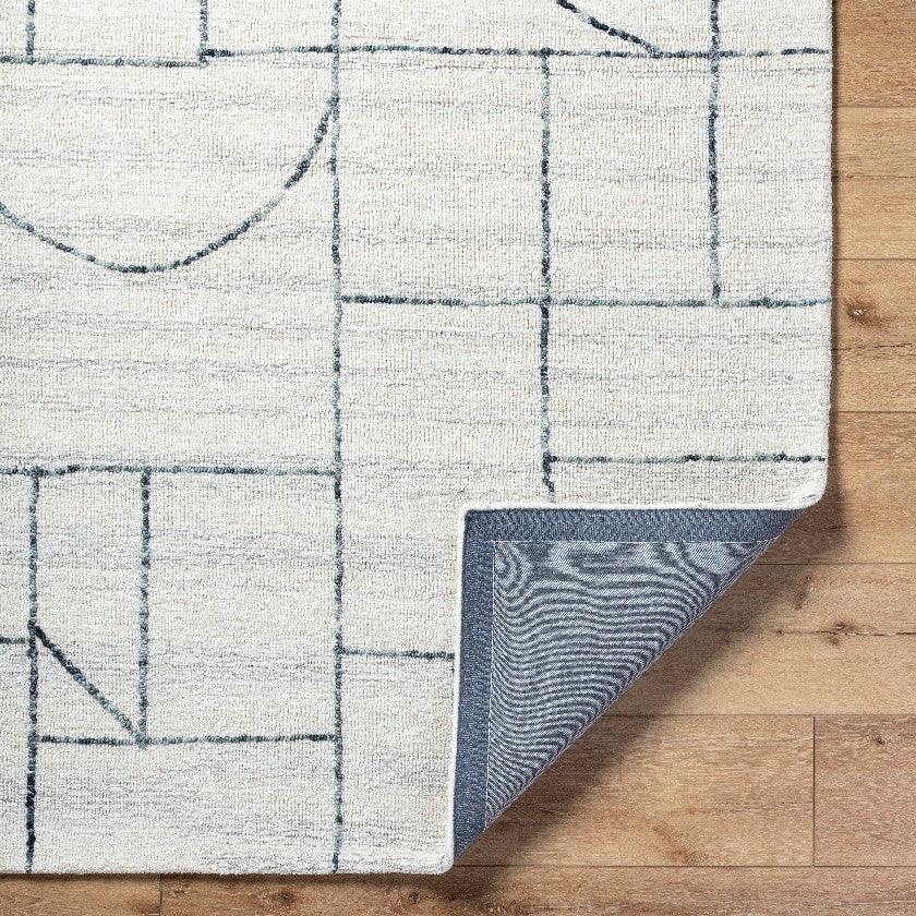 Tyerra Modern Cream/Light Slate Area Rug