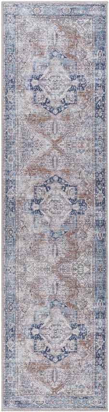 Wyacondah Traditional Navy Washable Area Rug