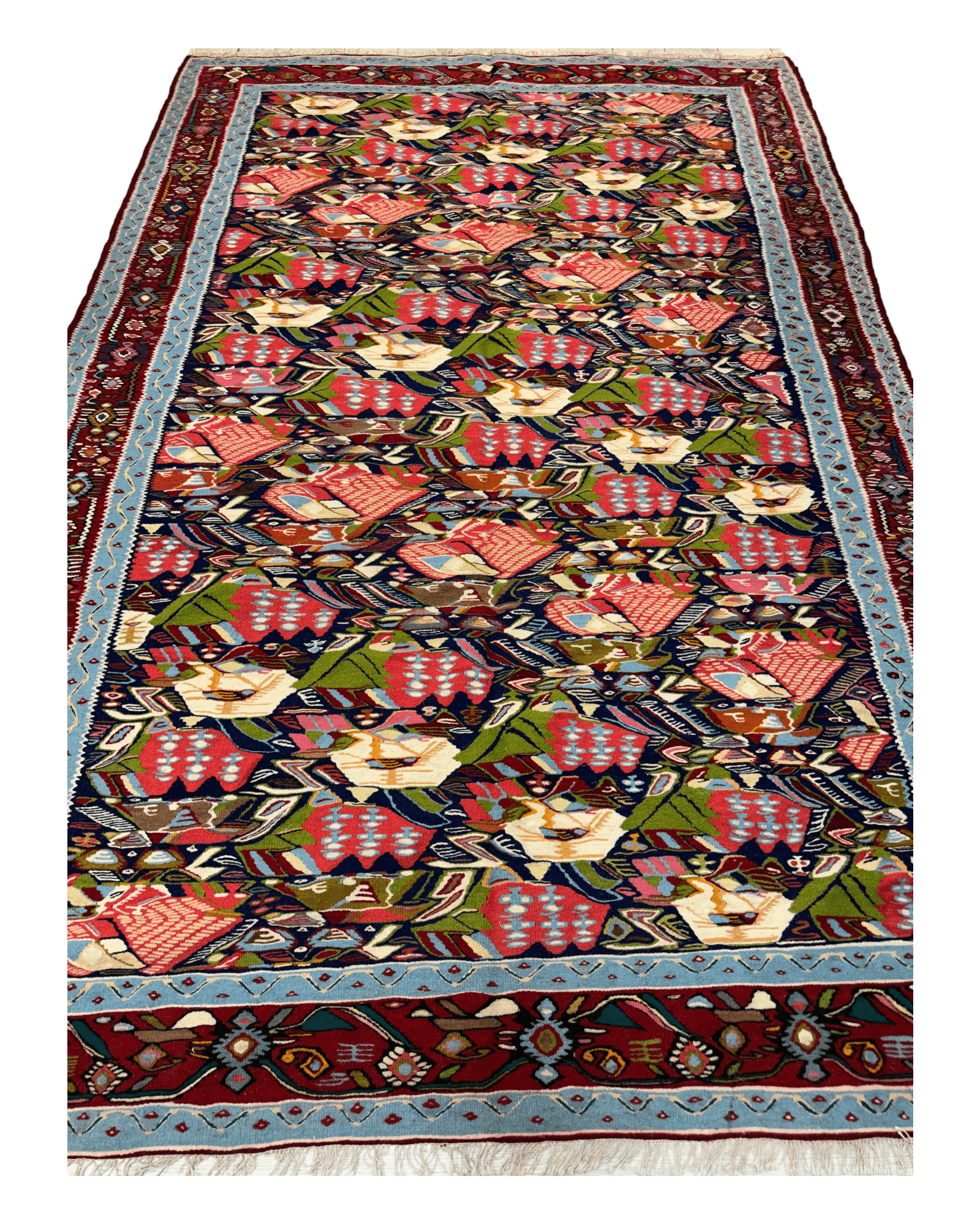 Masterpiece Vintage Persian Senneh Kilim Rug - Kapisa Rugs