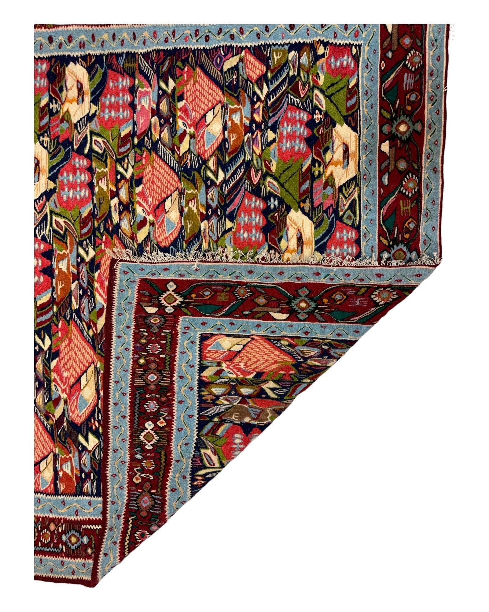 Masterpiece Vintage Persian Senneh Kilim Rug - Kapisa Rugs